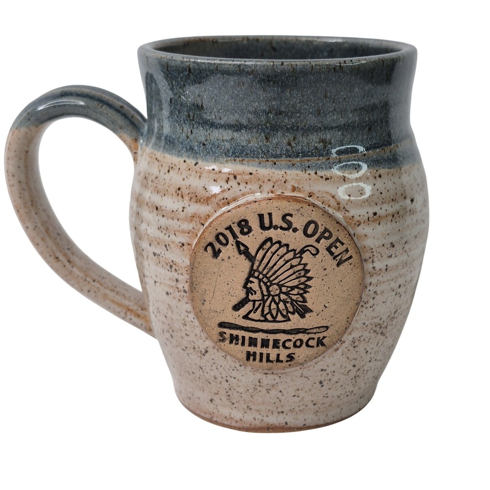 Bridges Pottery Earthenware Ceramic Mug 2018 US Open PGA Shinnecock Hand Crafted